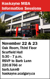 Haskayne MBA Information Sessions