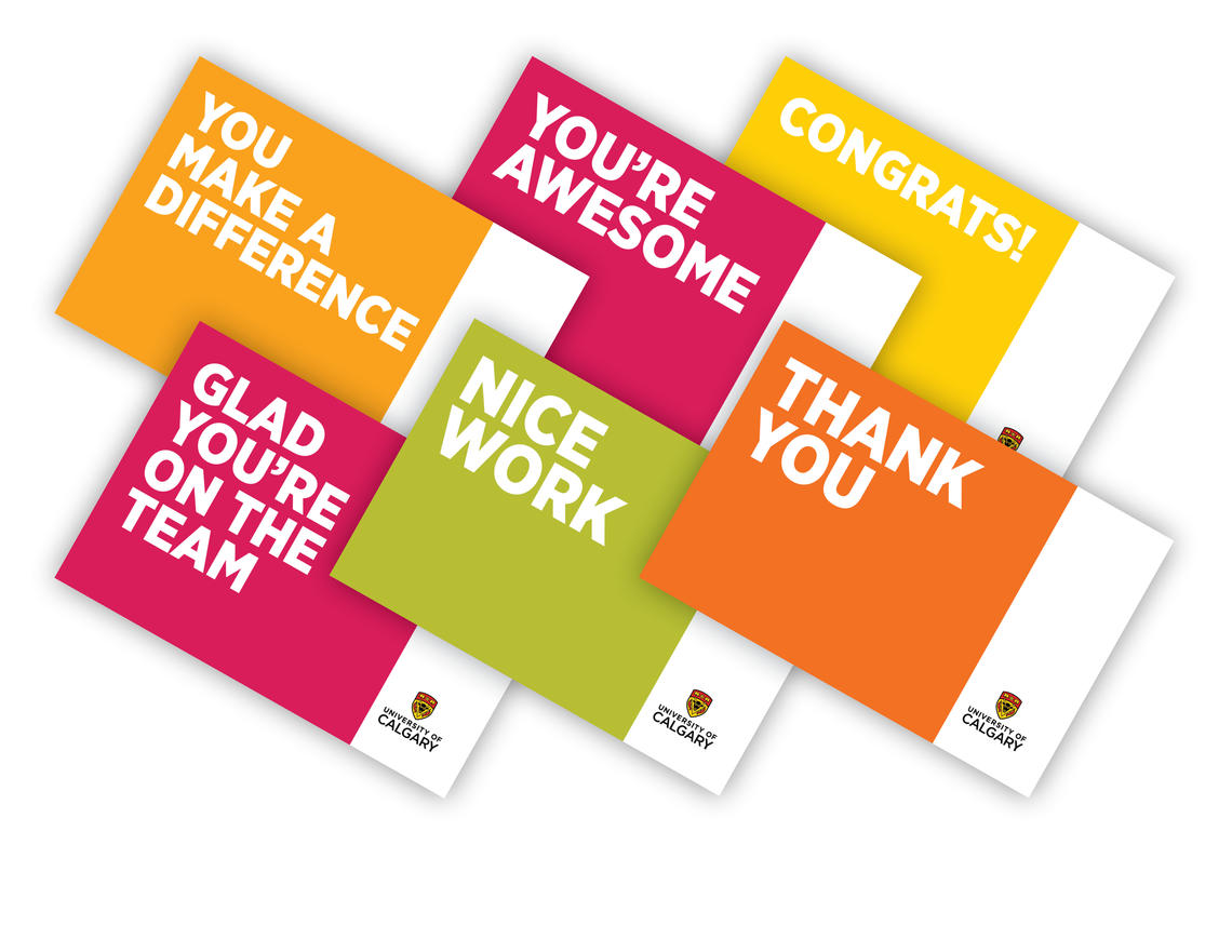Recognition cards and eNotes are available for all employees to show appreciation for their co-workers.