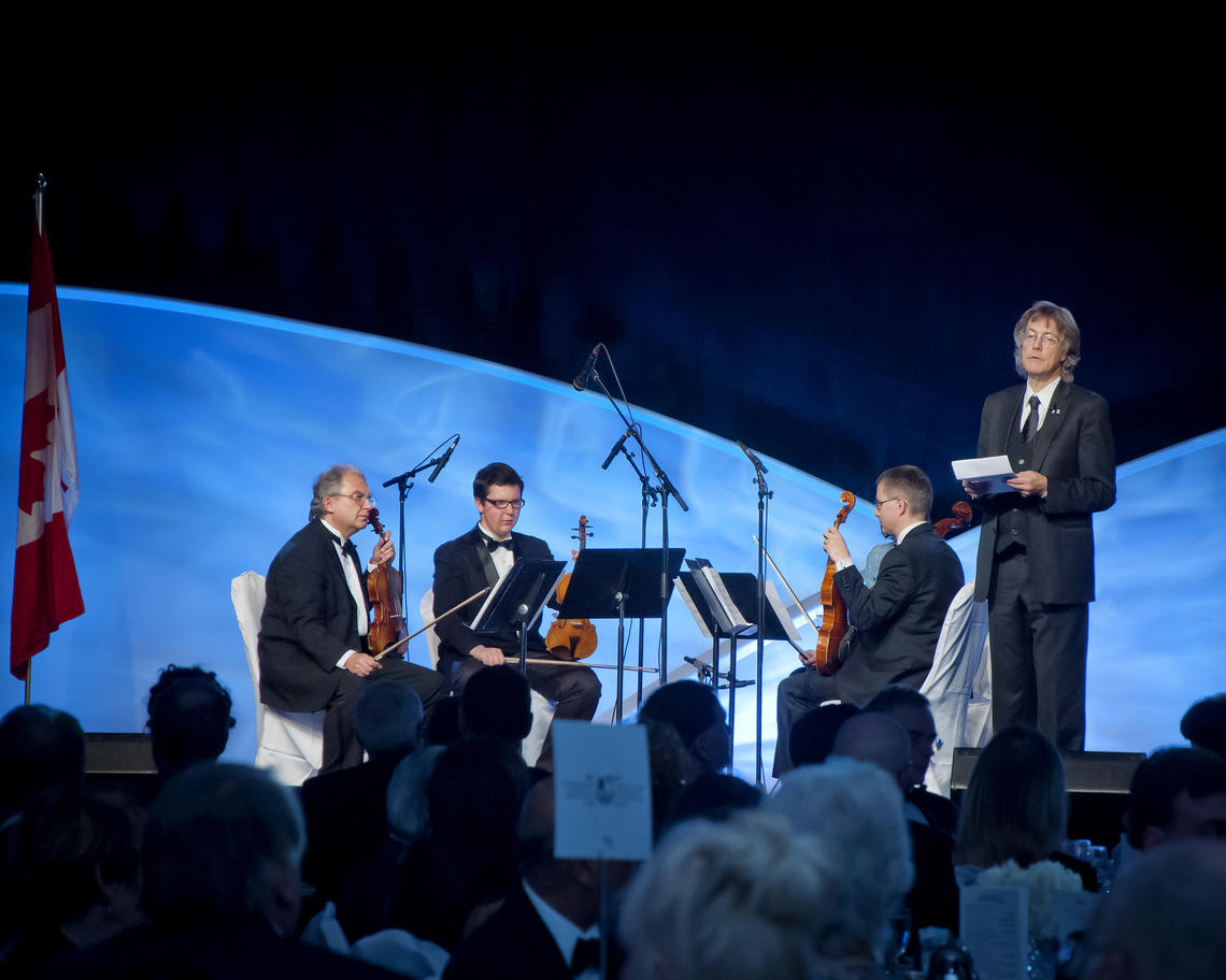 Artistic director Allan Bell and the University of Calgary String Quartet gave performances during the Royal Society banquet.