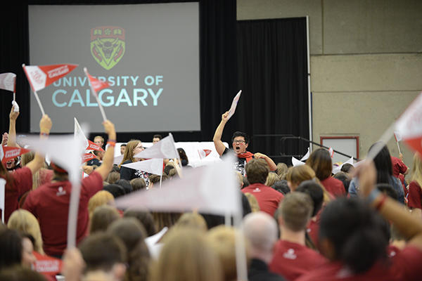 Students get into the spirit for the 2014 edition of Orientation Week. Among the highlights this year will be the Student Induction Ceremony, the Common Reading Program, and the President’s Barbecue.