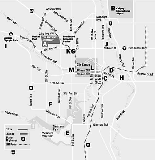 Map of Calgary