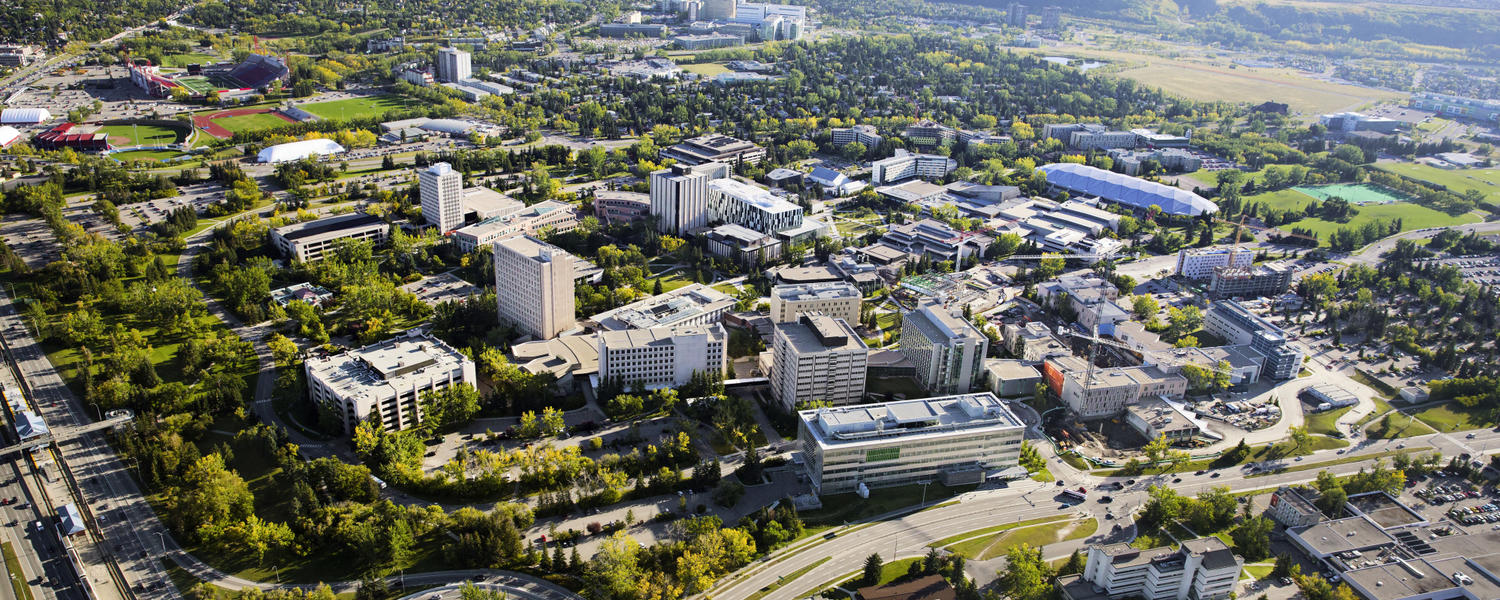 an aerial shot of the main campus.