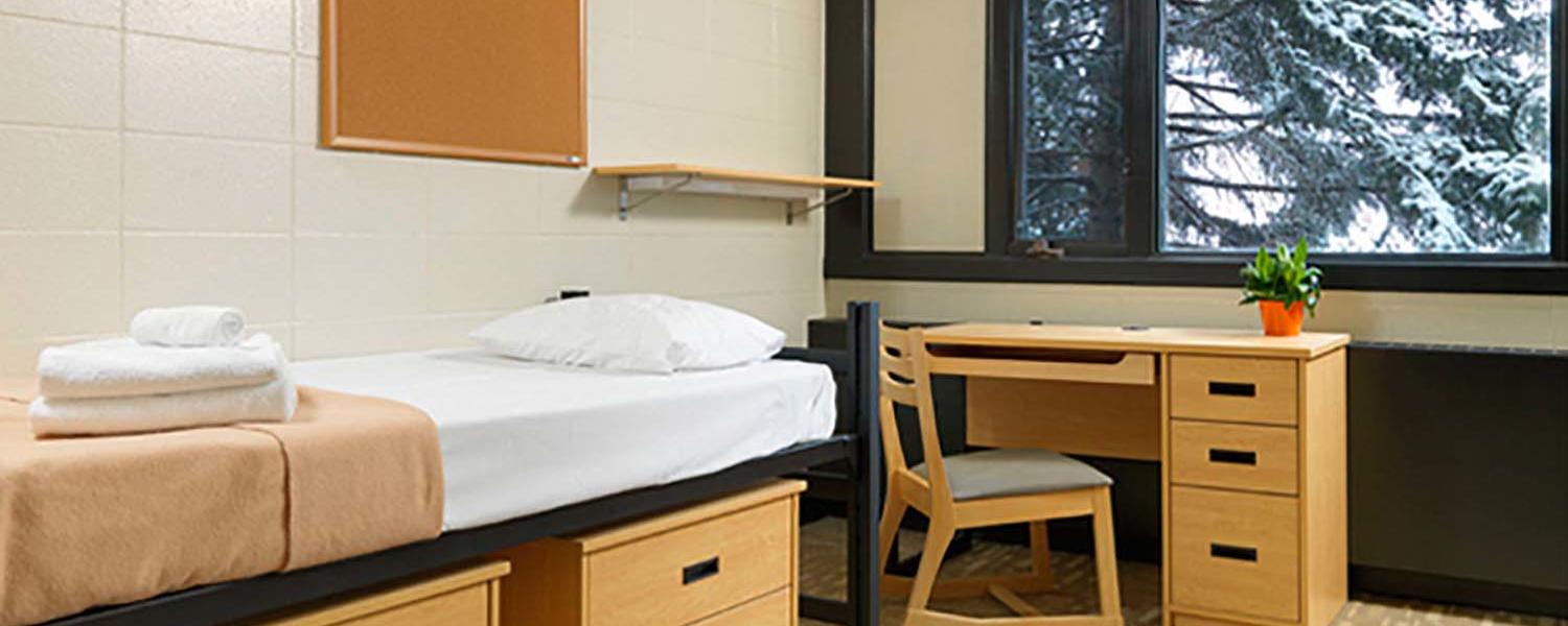 Dorm rooms at the University of Calgary