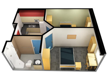 Yamnuska Hall 2 bedroom floorplan