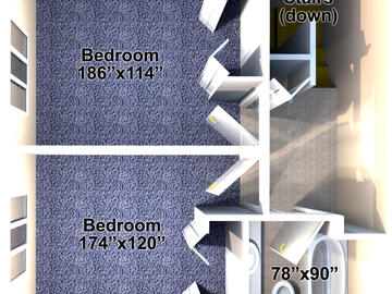 Family Housing two bedroom upstairs floor plan