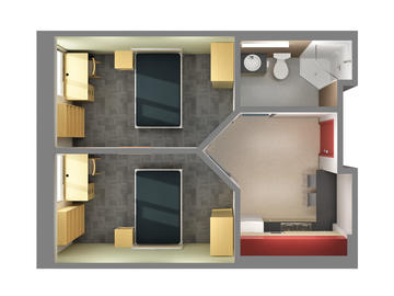 Yamnuska Hall 2 bedroom floorplan
