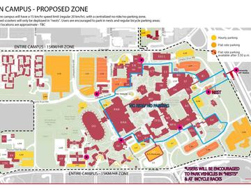 main campus zone map e-scooters
