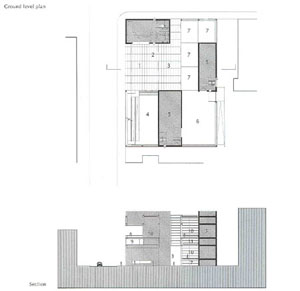 Ground Level Plan and Section