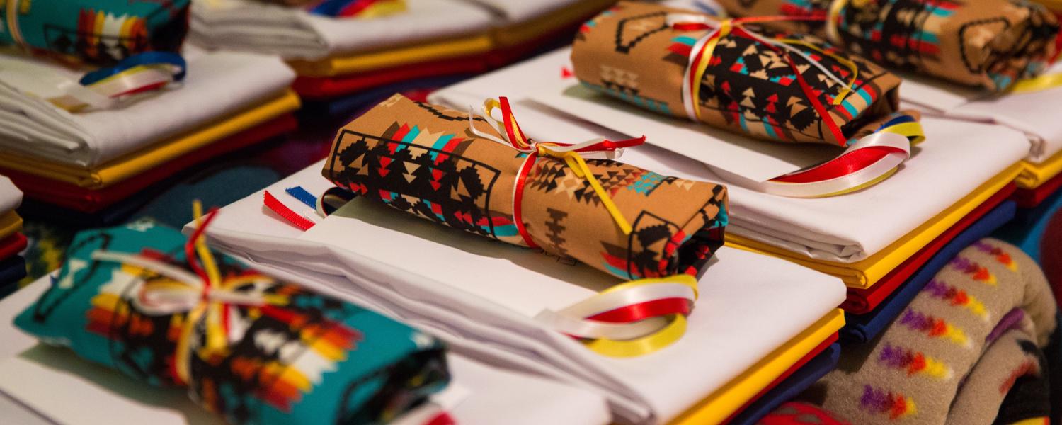Image of blankets from Indigenous Strategy launch