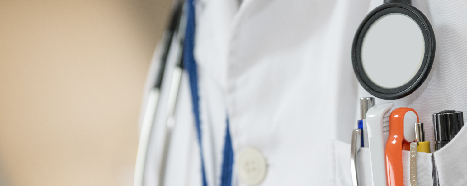 Doctor wearing a stethoscope