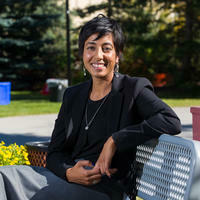 Person sitting on bench