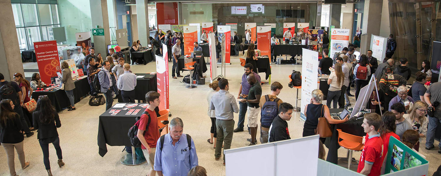 Visitors attending community information fair