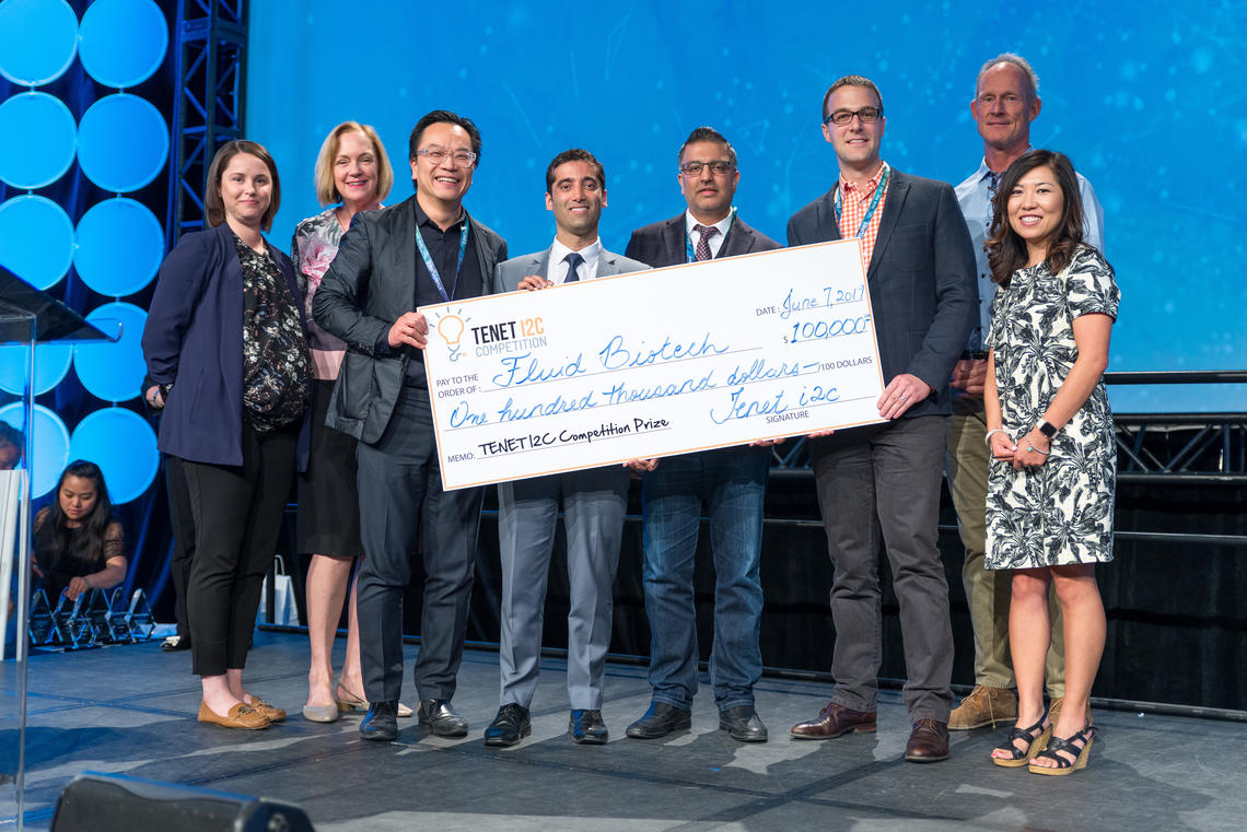 The Fluid Biotech Inc. team receives first place and $100,000 prize at the 2019 TENET i2c competition finals TENET i2c