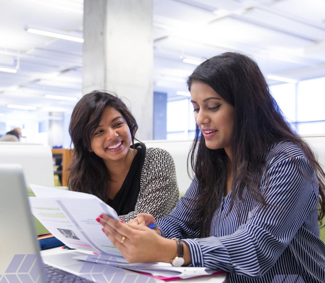 Students working on a project