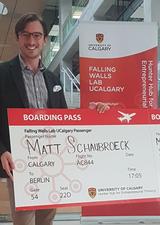 Student receiving cheque