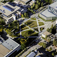 Aerial view of the UCalgary campus