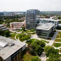 Aerial view of UCalgary campus 