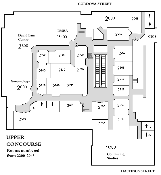 Map of Upper Concourse