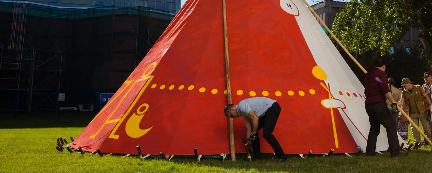 Our Gifts, tipi on campus (ii’ taa’poh’to’p Indigenous UCalgary)