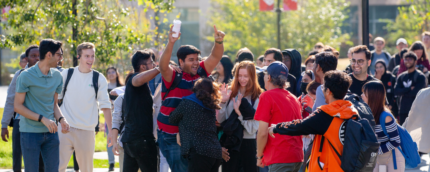 Group of students celebrating