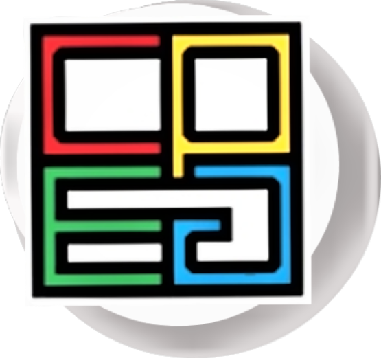 CPEGA Logo (Colored square over white and grey background)