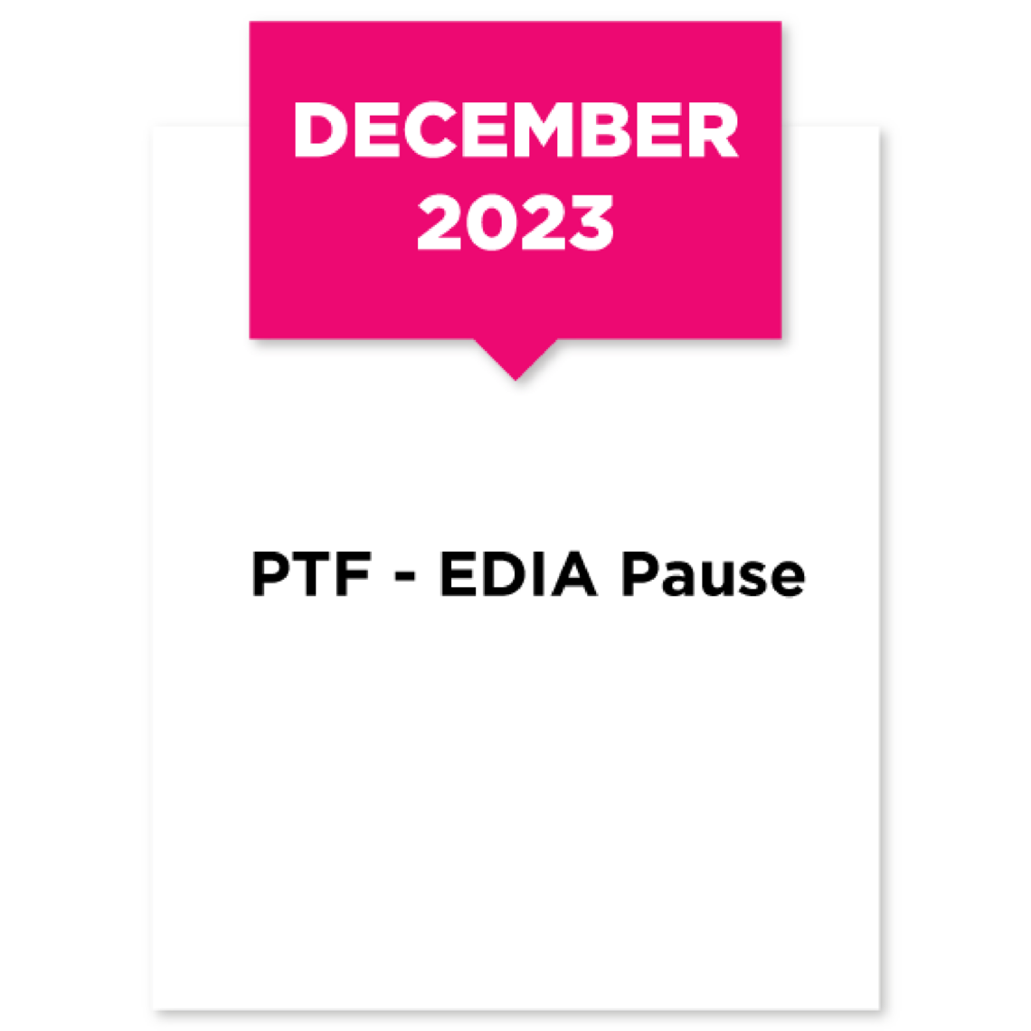 PTF - December meeting