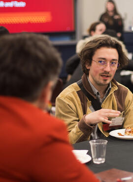 Students participate in roundtable networking