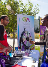 Student at GSA booth
