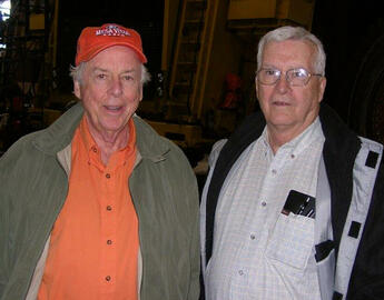 A photograph of T. Boone Pickens and Harley Hotchkiss