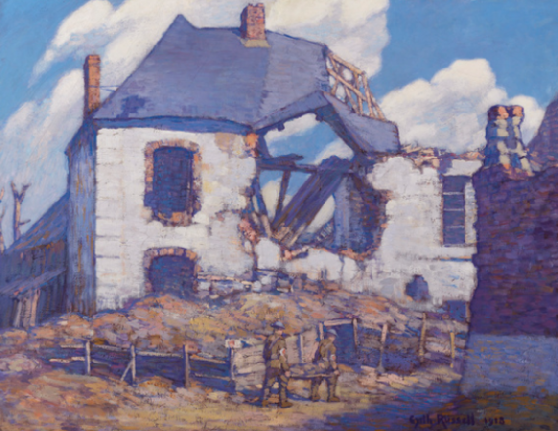 Gyrth Russell, White Chateau, Liévin, 1918. Beaverbrook Collection of War Art, Canadian War Museum, Ottawa, Ontario 19710261-0622. On display in the exhibition Witness: Canadian Art of the First World War