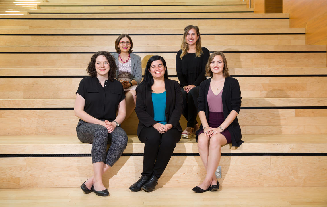 2018 Vanier Scholarship recipients, from left: Emilie Lacroix, Leanne Dawson, Haydee Mesa Galloso, Breanna Borys, and Samantha Baglot.