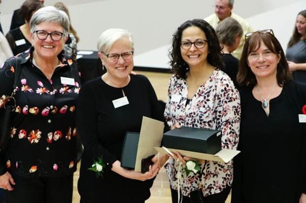 The Department of English’s Stefania Forlini and Susan Bennett received a Teamwork Award at the Calgary Public Library’s 44th Annual Celebration of Library Volunteers for their work on Community Engagement through Literature, a course incorporating experiential learning.