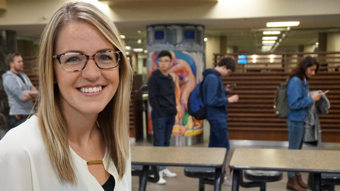 Werklund School graduate student Mackenzie Sapacz is researching the impact cell phones have on the mental health of students and alumni.