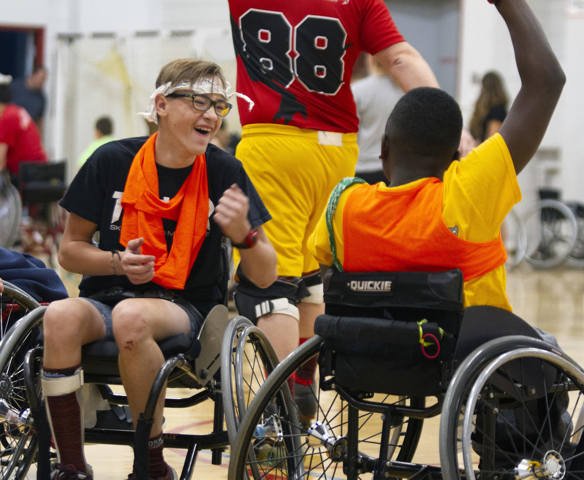 During the five-day camp, participants tried out a range of adapted sports including wheelchair volleyball and basketball.
