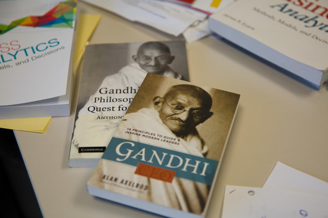 Books on Ghandi's outlook.
