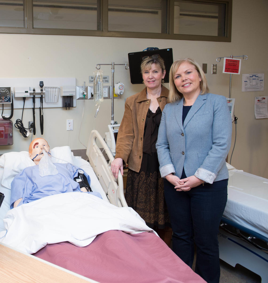 Linda Duffett-Leger, right, and Sandra Goldsworthy, both experts in simulation research and education, are joining the Faculty of Nursing at the University of Calgary.