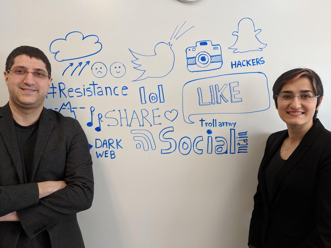 Mohammad Keyhani, associate professor at the University of Calgary, and his wife, instructor Safaneh Neyshabouri, pulled together a presentation highlighting how the internet can be an important tool for democracy, particularly in the Middle East.