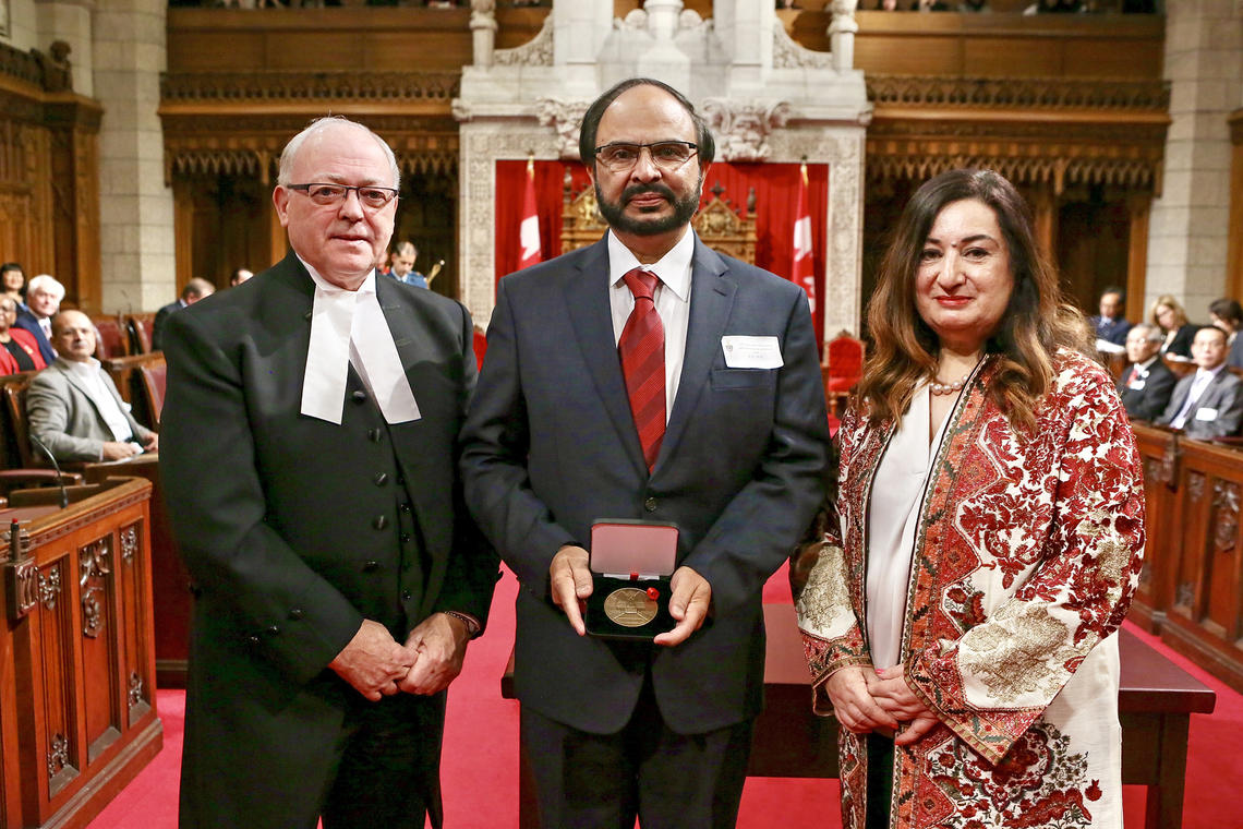From left: Speaker of the Senate George J. Furey, University of Calgary professor Naweed Syed, and Senator Salma Ataullahjan.