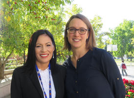 From left, Louise Baptiste and Heather Bensler are our co-directors, Indigenous Initiatives at the Faculty of Nursing.