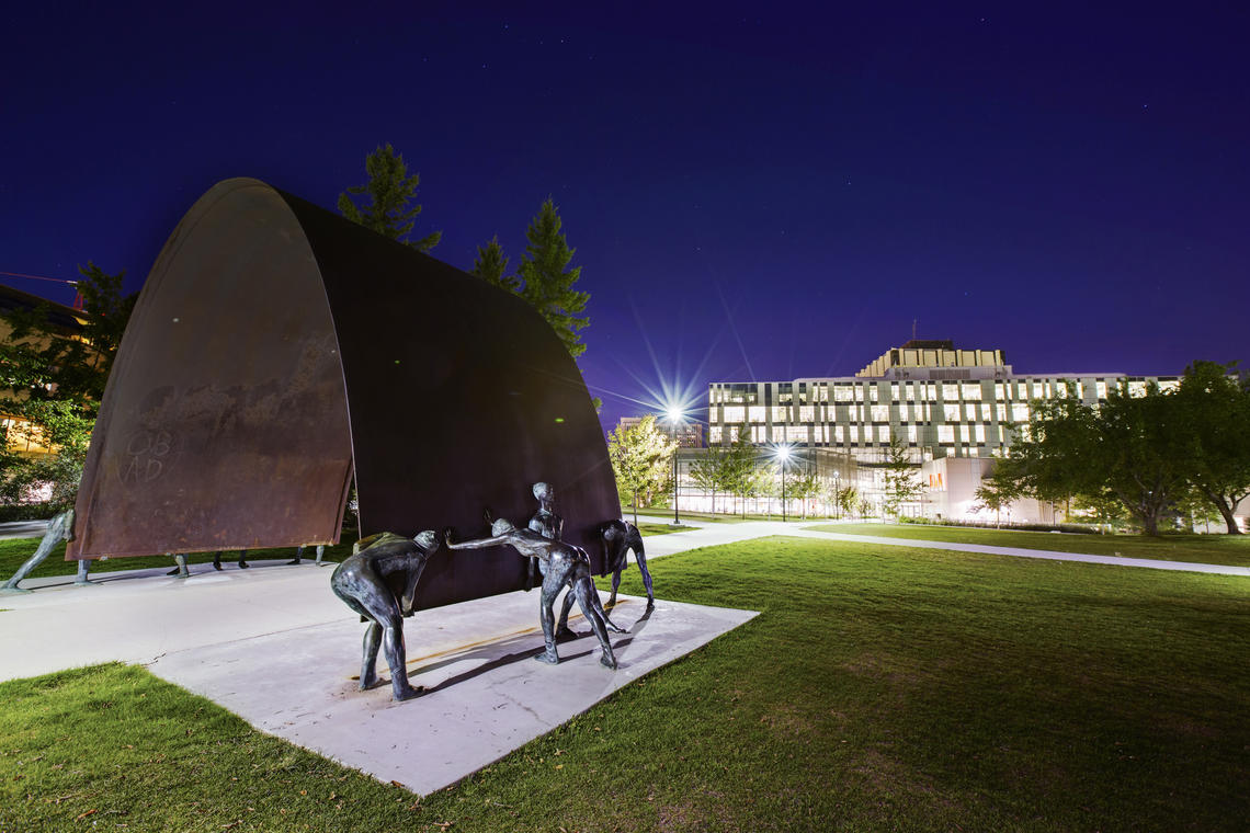 University of Calgary campus at night
