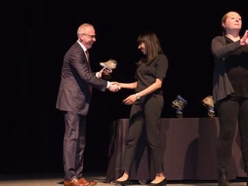 Students, faculty, and staff receive diversity awards followed by a thought-provoking keynote from comedian and activist Adora Nwofor during Diversity Days 2019 at the University of Calgary
