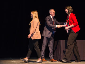 Students, faculty, and staff receive diversity awards followed by a thought-provoking keynote from comedian and activist Adora Nwofor during Diversity Days 2019 at the University of Calgary.