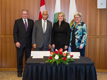 The University of Calgary and the Aga Khan University sign a Memorandum of Understanding on Wednesday, October 17, 2018.