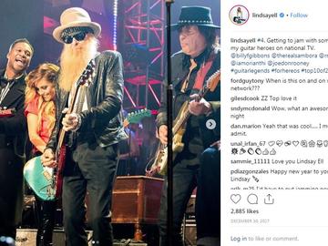 Performing with Guitar legends Billy Gibbons and Richie Sambora, December 2017
