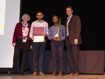 Emerging Leaders for Solar Energy (ELSE) won the 2019 Student Clun Sustainability Award. The award was accepted by Karthi Karunakaran and Varun Bhatt