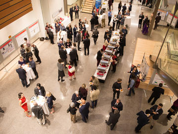 Guests mingle with the 2017 Killam Laureates at the Taylor Institute for Teaching and Learning