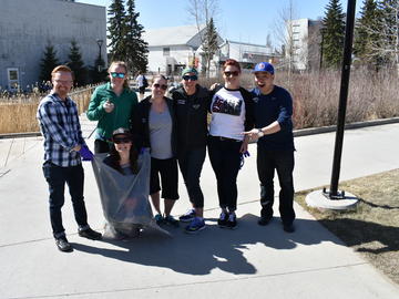 The team from Active Living, The Dumpster Divers, won the sustainability prize pack for the most litter collected, bringing in 48.2 kilograms of trash