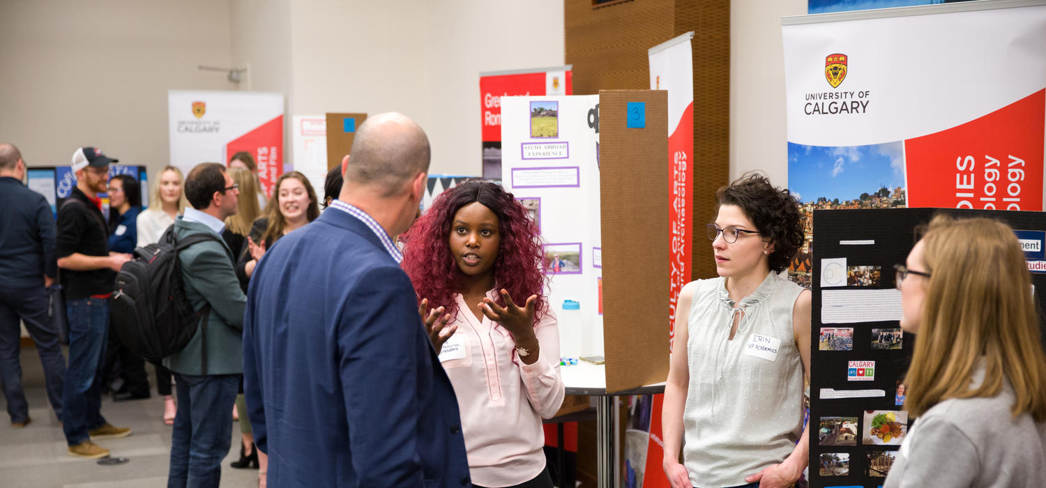 In addition to the 25 individual students attending, five student clubs also participated. Maha Abdallah and Erin Gallon of the Development Studies Club were on hand to discuss with employers the specifics about their program.