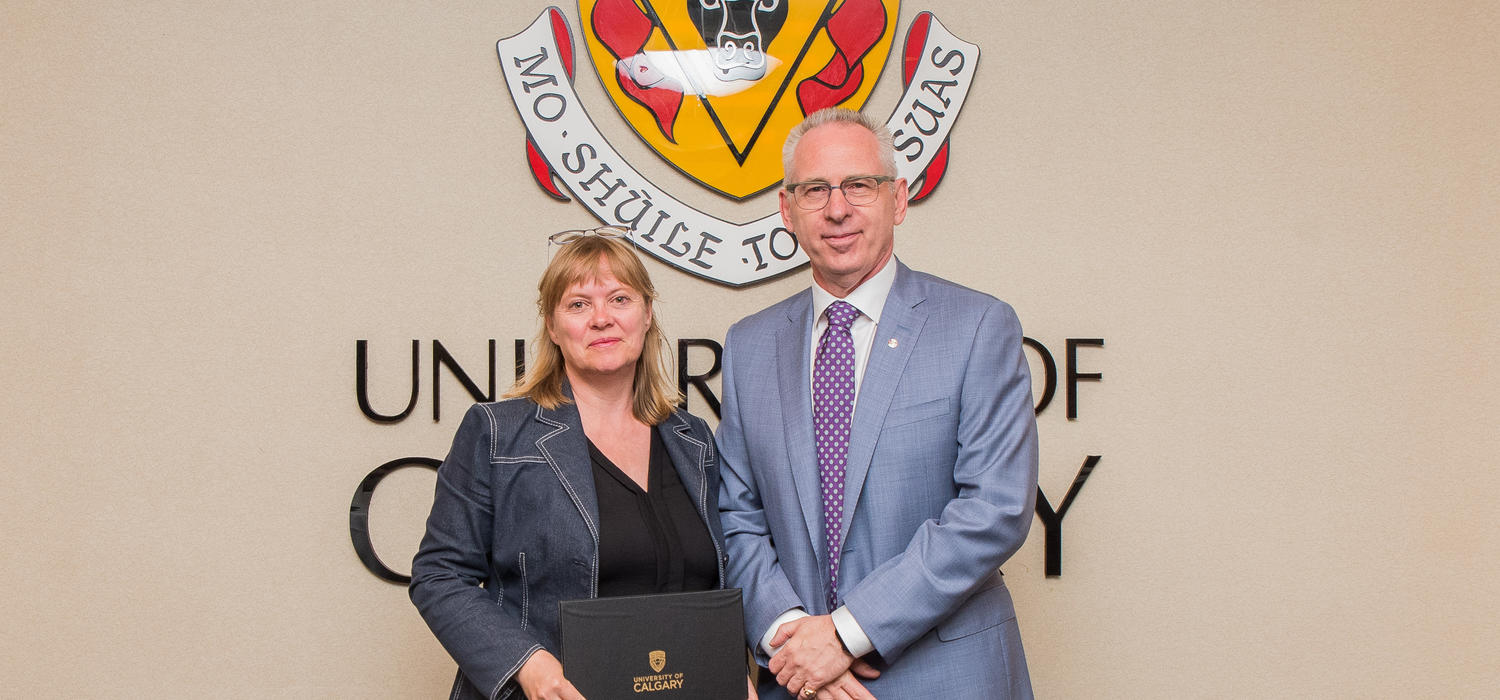 President and Vice-Chancellor Ed McCauley celebrated the ninth cohort to complete ULead, including Heather MacIntosh