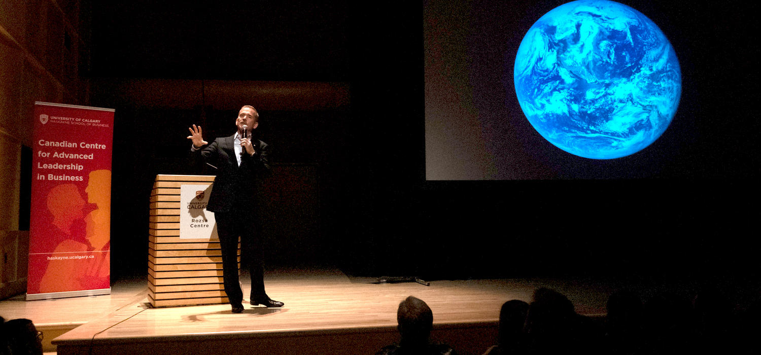 Chris Hadfield on stage